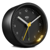 Braun BC12B: Timeless Black Analogue Alarm Clock with Snooze, Light, and Quiet Quartz Movement